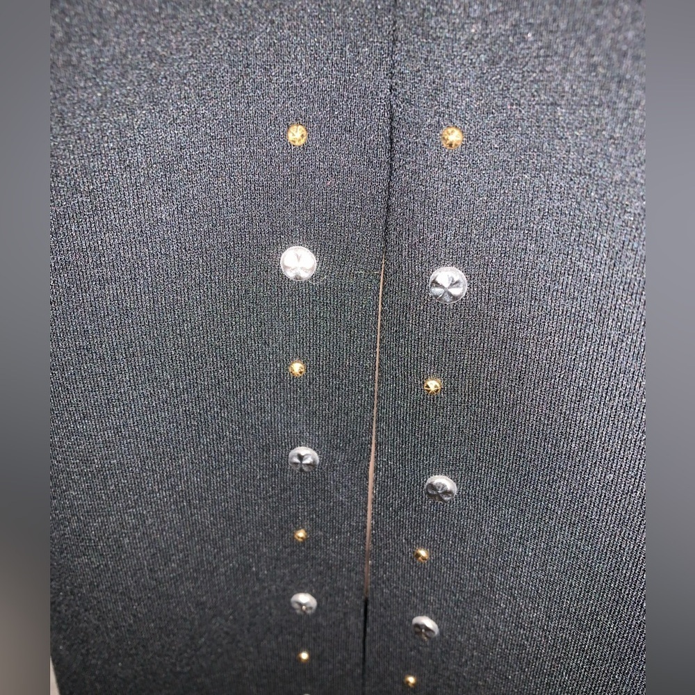 Nicole Miller Elegant Black Strapless long Dress slit with beading Size 10 - Picture 3 of 7